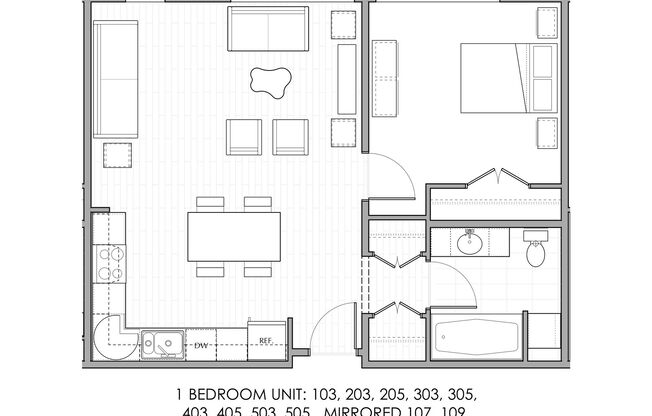 1 bed, 1 bath, 750 sqft, $2,200, Unit 503