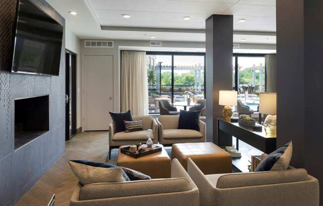 Resident TV Lounge at Residences at 1700, Minnesota, 55305