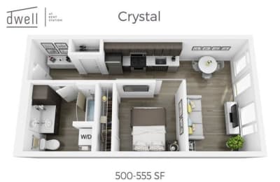 1 bed, 1 bath, 549 sqft, $1,571