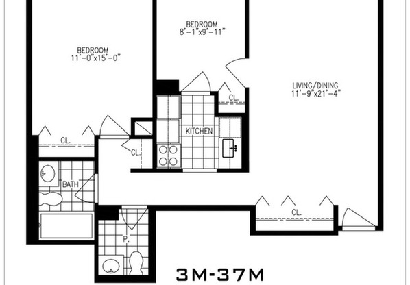 2 beds, 2.5 baths, $6,300, Unit 23M