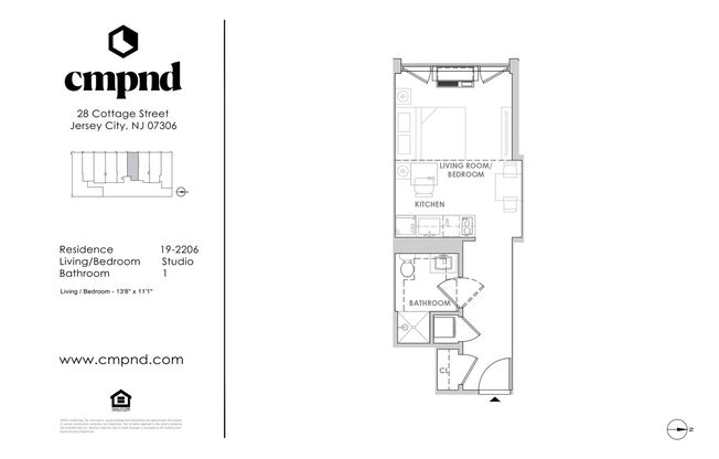 Studio, 1 bath, 324 sqft, $2,500, Unit 1906