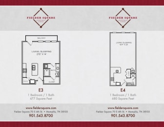 Studio, 1 bath, 680 sqft, $1,269