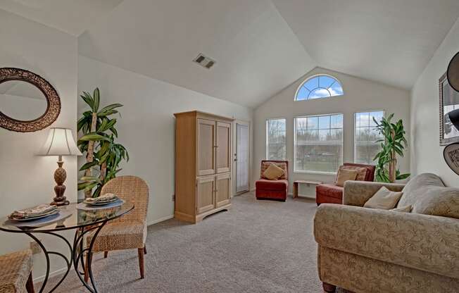 St. James Place Living Room View Apartments in Milwaukee, WI