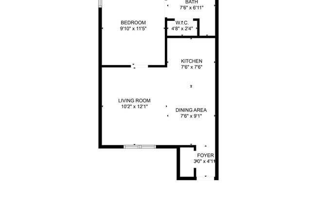 1 bed, 1 bath, 450 sqft, $1,250, Unit #2