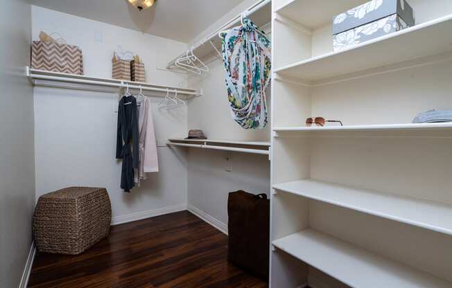 Walk in closet at Barrington Place, California, 91739