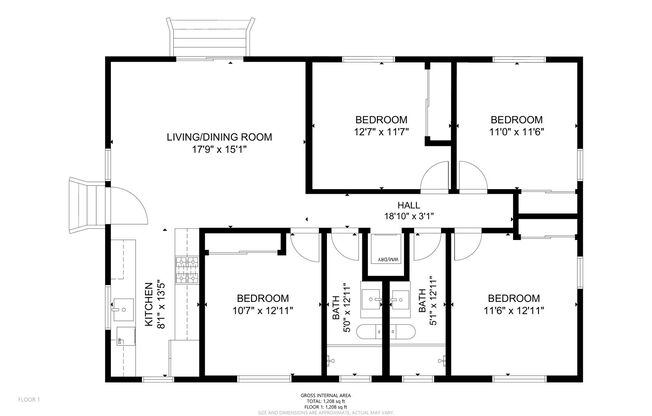 4 beds, 2 baths, $5,900, Unit 4761 Choctaw Dr