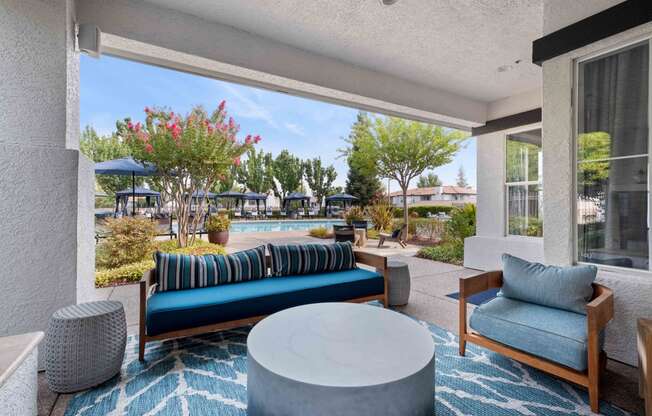 Resort Style Pool and Sun Deck at Ascent at the Galleria in Roseville, California