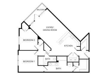 2 beds, 2 baths, 1,275 sqft, $2,220