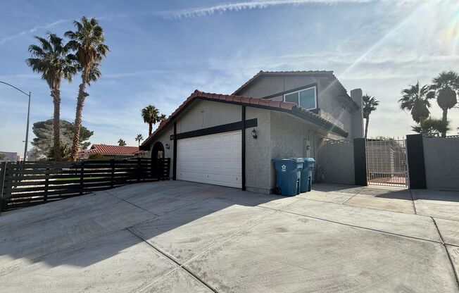 Fully Furnished 4 Bedroom Home! NO HOA! Park up to 6 vehicles! Pool and Spa! Close to Spring Mountain. Short Term Rental OK.