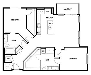 2 beds, 2 baths, 1,323 sqft, $1,938