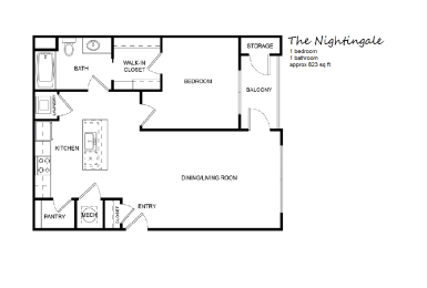 1 bed, 1 bath, 823 sqft, $1,150