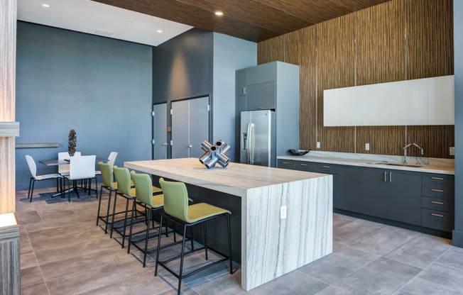 kitchen area in clubhouse