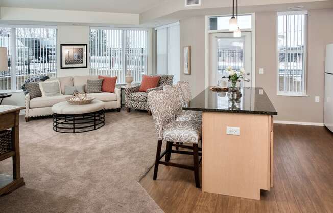 Dining And Living Area at The Grainwood Senior Apartments, Minnesota