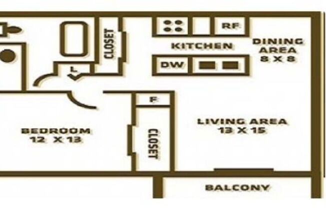 1 bed, 1 bath, 750 sqft, $619