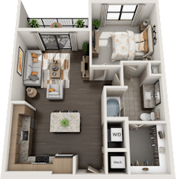 1 bed, 1 bath, 860 sqft, $1,349