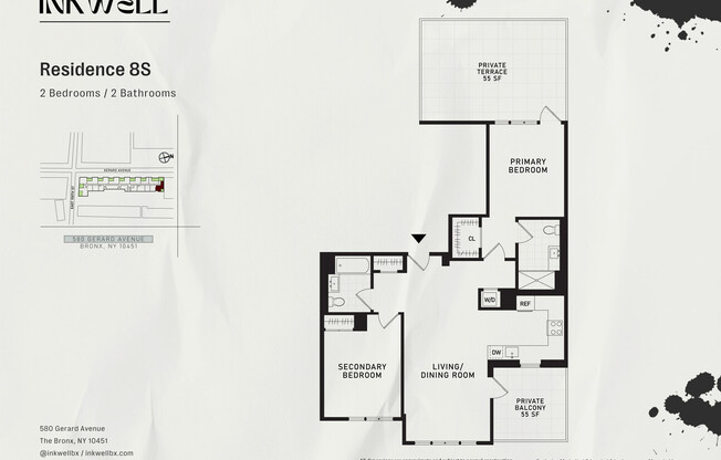 2 beds, 2 baths, $4,395, Unit 8S