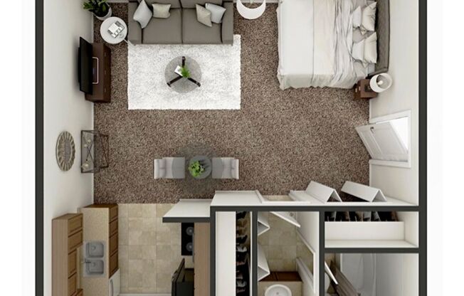 Studio, 1 bath, 550 sqft, $869, Unit A-9032