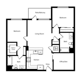 2 beds, 2 baths, 1,063 sqft, $5,122