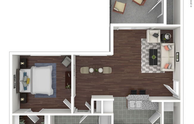 1 bed, 1 bath, 731 sqft, $1,365