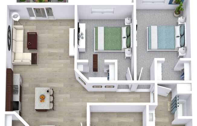 2 beds, 1 bath, 1,060 sqft, $1,350, Unit 221