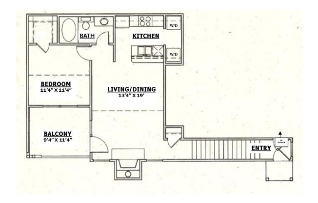 1 bed, 1 bath, 753 sqft, $1,570, Unit 0724