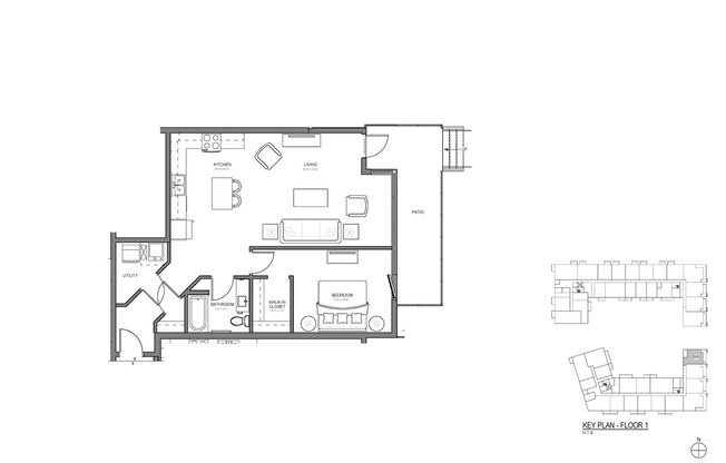 1 bed, 1 bath, 913 sqft, $1,650, Unit 119-B