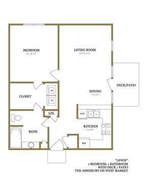 1 bed, 1 bath, 710 sqft, $1,100, Unit 04A