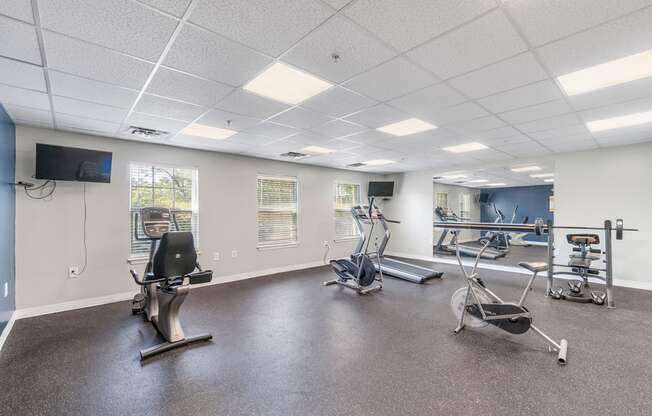 the gym atrium at trillium apartments va