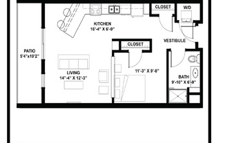 Studio, 1 bath, 622 sqft, $1,429