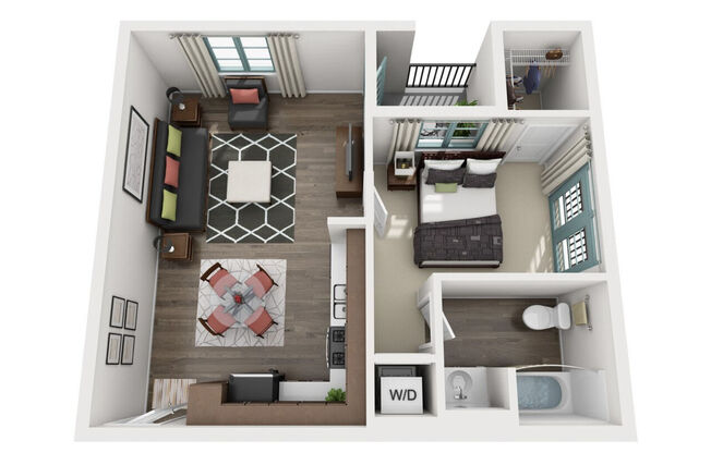 1 bed, 1 bath, 665 sqft, $2,620