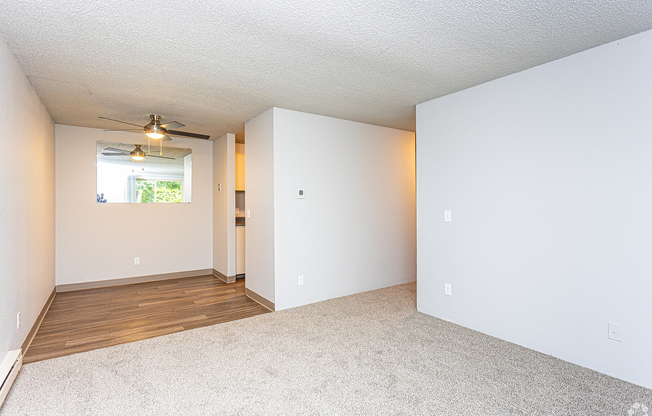 Two- Bedroom Living Room and Dining Room