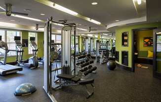 Fitness center of Citron with exercise machines and weights.