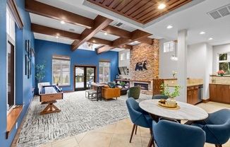the preserve at ballantyne commons living room and dining area