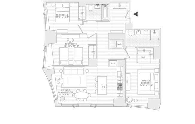 3 beds, 2 baths, 1,417 sqft, $13,000, Unit 38G
