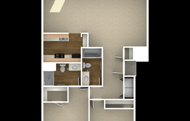 2 beds, 2 baths, 986 sqft, $1,349