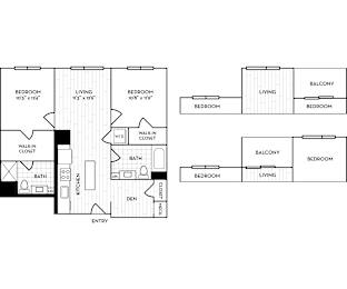 2 beds, 2 baths, 1,015 sqft, $3,820
