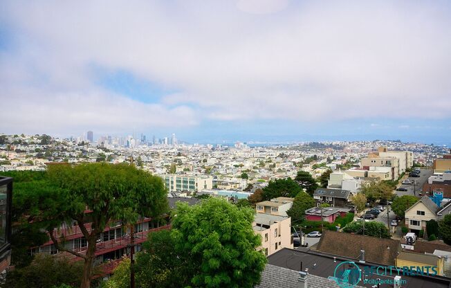 Noe Valley: Single Family Home w/ Views, Deck, A/C, Bonus Room, Workshop & More!
