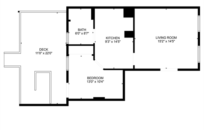 1 bed, 1 bath, 550 sqft, $2,400, Unit 1