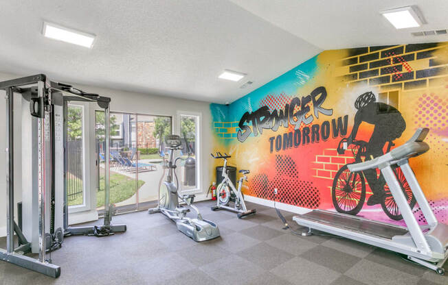 our apartments showcase a beautiful gym