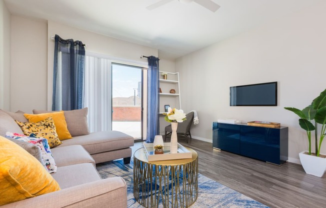 Open Concept Living Rooms At Union at Roosevelt Apartments In Phoenix, AZ