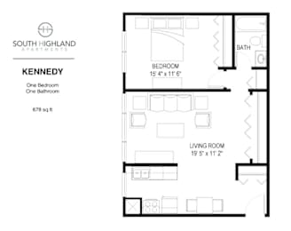 1 bed, 1 bath, 678 sqft, $1,140