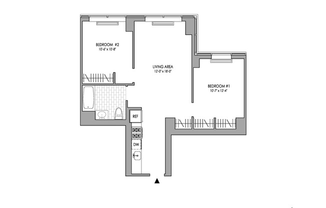 2 beds, 1 bath, $4,743, Unit 3201