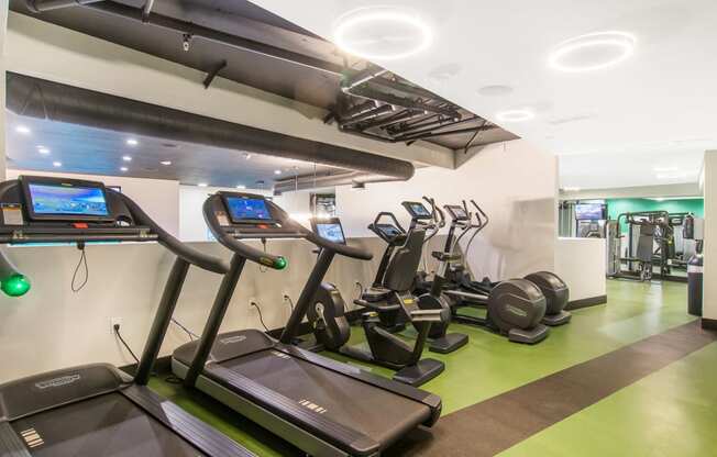 Fully Equipped Fitness Center at The Mansfield at Miracle Mile, Los Angeles, CA