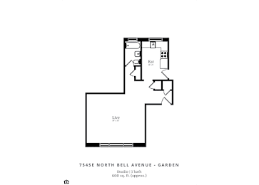 Studio, 1 bath, $1,400