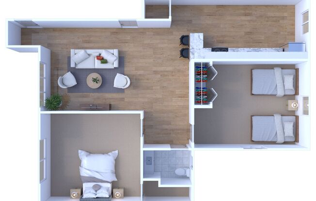 2 beds, 1 bath, 800 sqft, $1,530