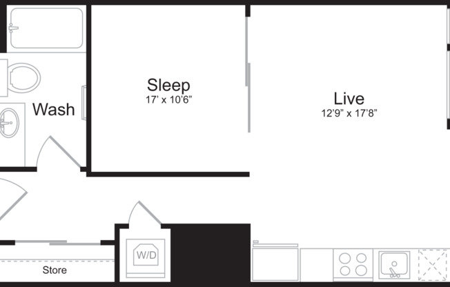 1 bed, 1 bath, 562 sqft, $2,395, Unit 205