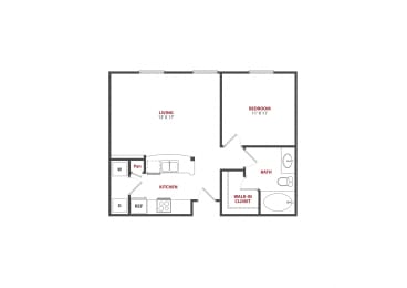 1 bed, 1 bath, 680 sqft, $1,458