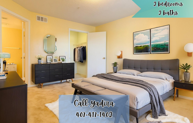 Beautiful second floor unit with 2 bedrooms and 2 baths in the heart of Kissimmee