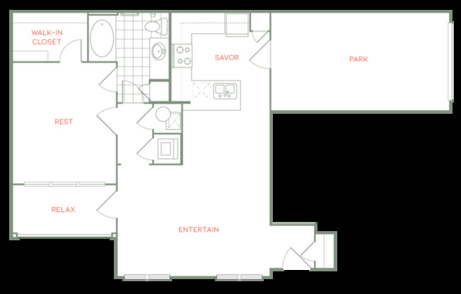 1 bed, 1 bath, 835 sqft, $2,056