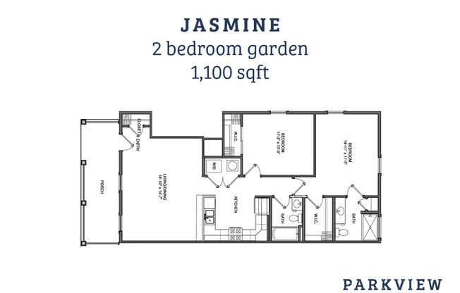 2 beds, 2 baths, 1,100 sqft, $1,729, Unit 2006CL